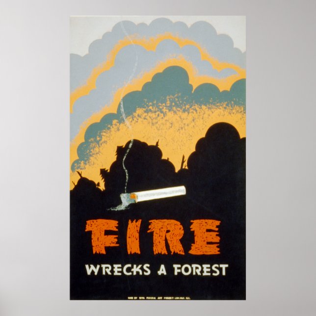 Fire Wrecks a Forest Poster (Front)
