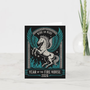 Fire Year Of The Horse – Chinese Zodiac New Year 2 Card