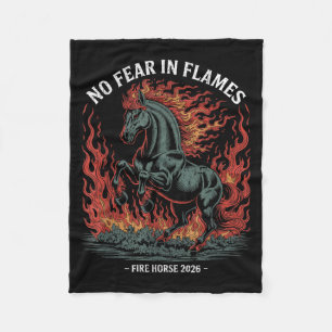 Fire Year Of The Horse – Chinese Zodiac New Year 2 Fleece Blanket