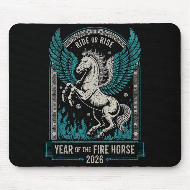 Fire Year Of The Horse – Chinese Zodiac New Year 2 Mouse Mat (Front)