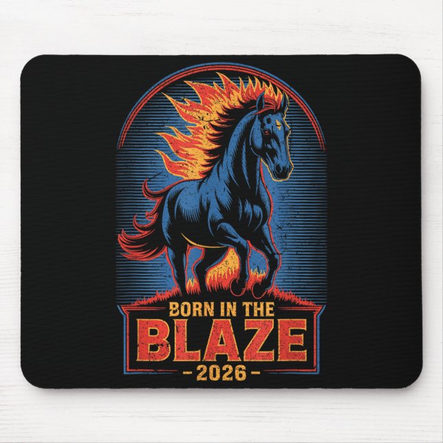 Fire Year Of The Horse – Chinese Zodiac New Year 2 Mouse Mat (Front)