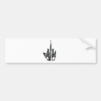 Firearm Middle Finger Bumper Sticker