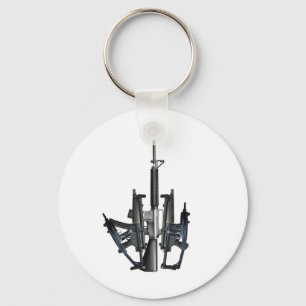 Firearm Middle Finger Key Ring