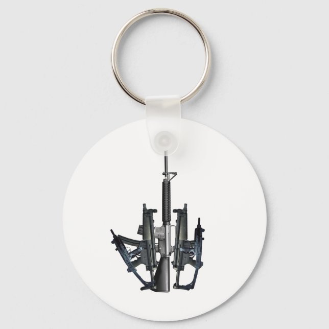 Firearm Middle Finger Key Ring (Front)