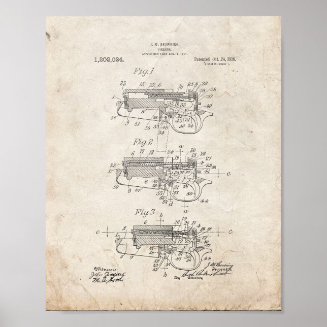 Firearm Patent - Old Look Poster (Front)