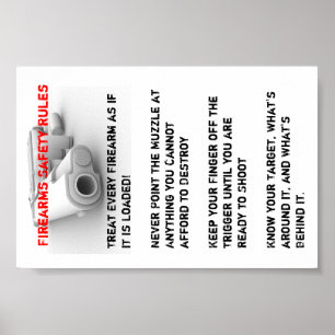 Firearm Safety Rules Poster