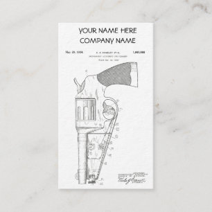 Firearms attachment patent - circa 1934 business card