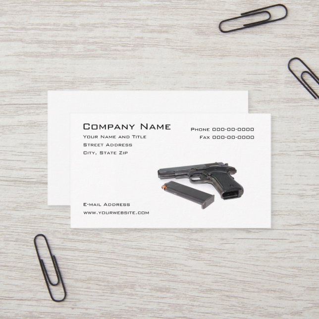 Firearms Dealer Business Card (Front/Back In Situ)