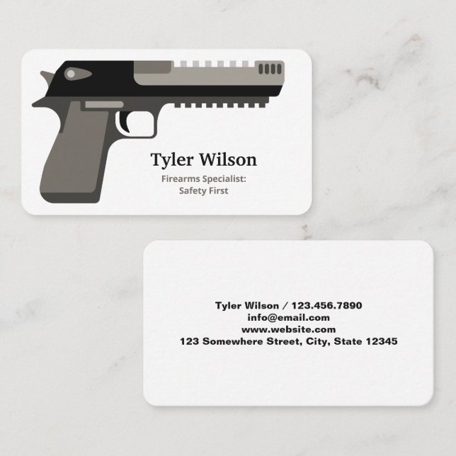 Firearms Gun Business Card (Front/Back)