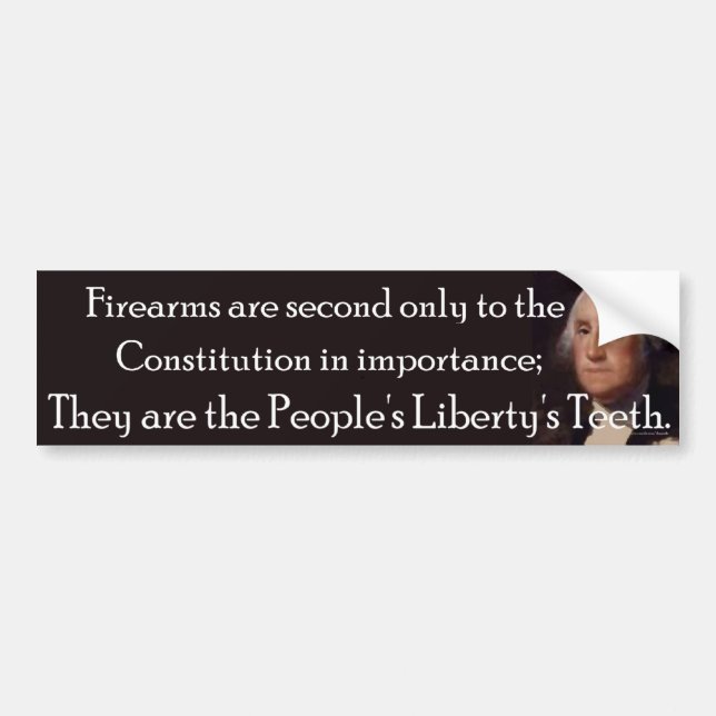 Firearms: People's Liberty's Teeth, Bumpersticker Bumper Sticker (Front)