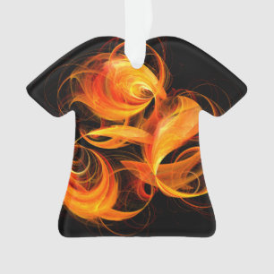 Fireball Abstract Art Acrylic Shirt Ornament
