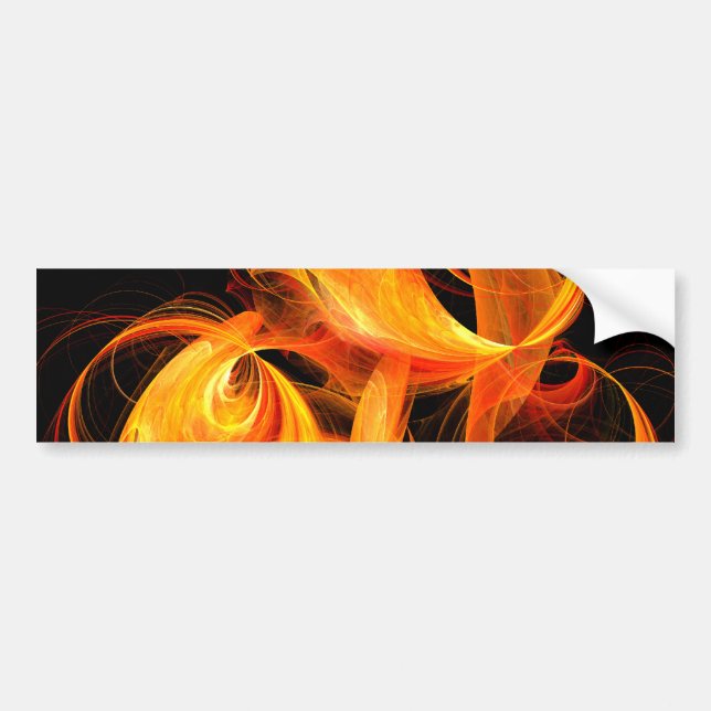Fireball Abstract Art Bumper Sticker (Front)