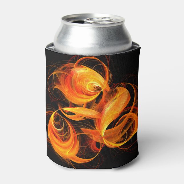 Fireball Abstract Art Can Cooler (Can Front)