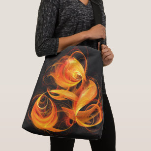 Fireball Abstract Art Cross Body Crossbody Bag