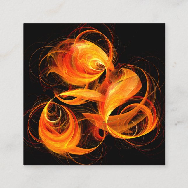 Fireball Abstract Art Enclosure Card (Front)