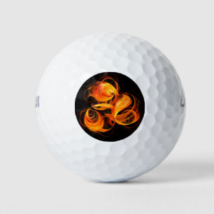 Fireball Abstract Art Golf Balls