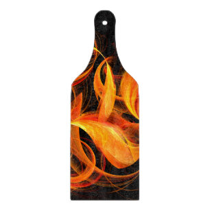 Fireball Abstract Art Paddle Cutting Board