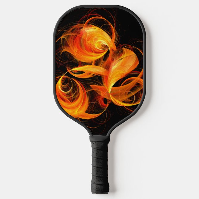 Fireball Abstract Art Pickleball Paddle (Front)