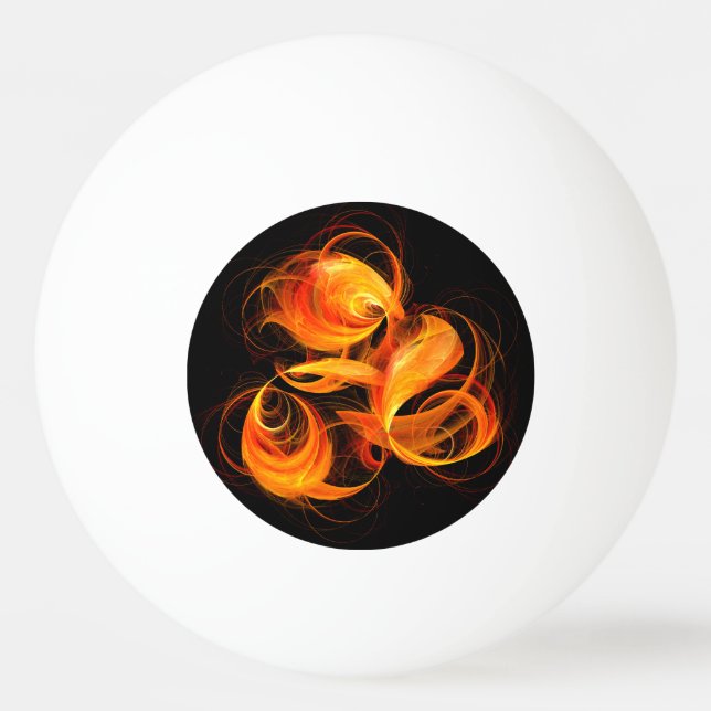 Fireball Abstract Art Ping Pong Ball (Front)
