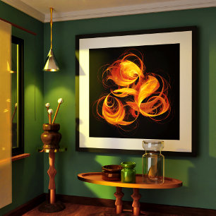 Fireball Abstract Art Print