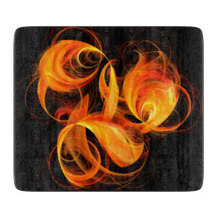 Fireball Abstract Art Rectangle Cutting Board