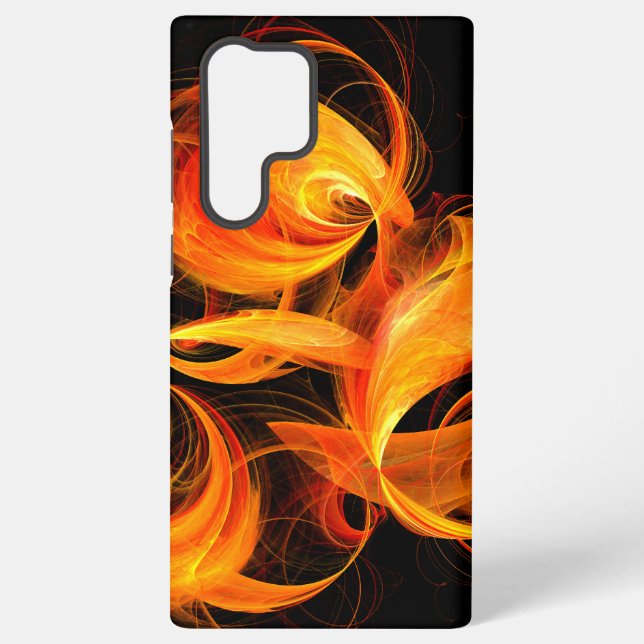 Fireball Abstract Art Samsung Galaxy S22 Ultra Case (Back)