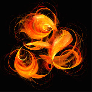 Fireball Abstract Art Standing Photo Sculpture