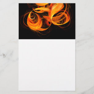 Fireball Abstract Art Stationery