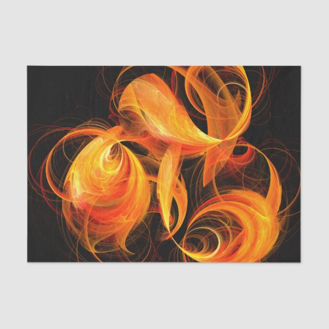Fireball Abstract Art Tissue Paper (Front)