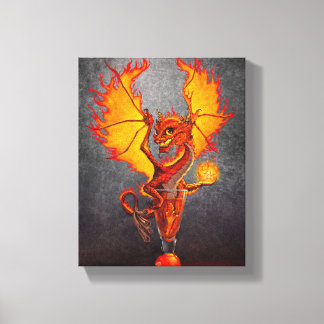 Fireball Dragon 8x10 Canvas Print