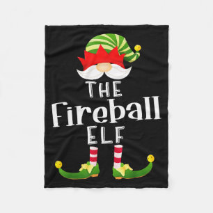 Fireball Elf Group Christmas Funny Pajama Party  Fleece Blanket