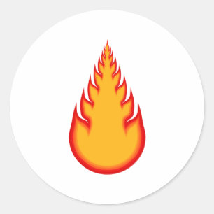 Fireball Graphics: Fire Ball: Flames Classic Round Sticker