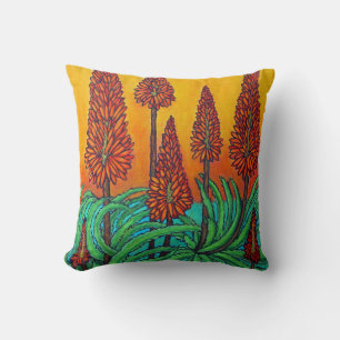 Fireball Polyester Throw Pillow 16" x 16"