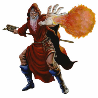 Fireball Wizard Sculpture Ornament Photo Sculpture Decoration