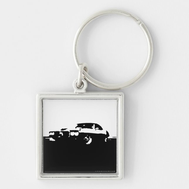 Firebird, 1969 - Black on light Key Ring (Front)