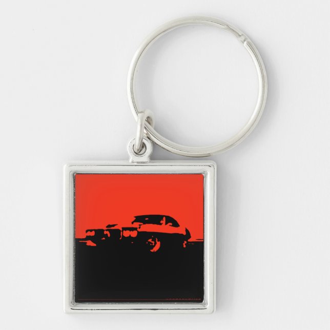 Firebird, 1969 - Red on dark keychain (Front)