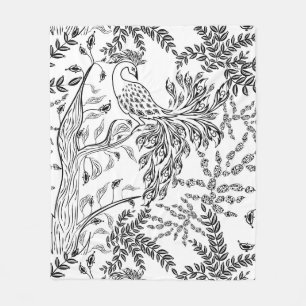 Firebird, bird fleece blanket