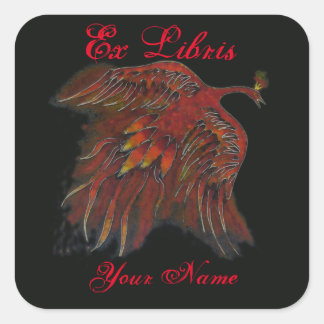 Firebird Bookplate Square Sticker