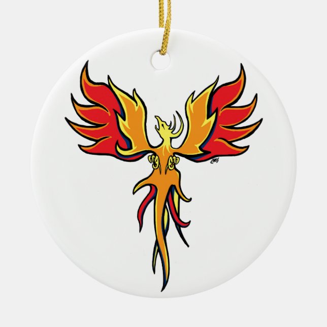Firebird Ceramic Tree Decoration (Front)