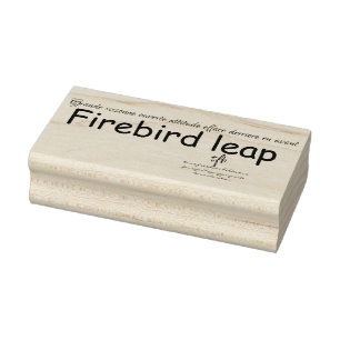 Firebird Leap Rubber Stamp