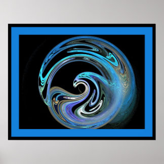 FIREBIRD PHOENIX BLUE POSTER