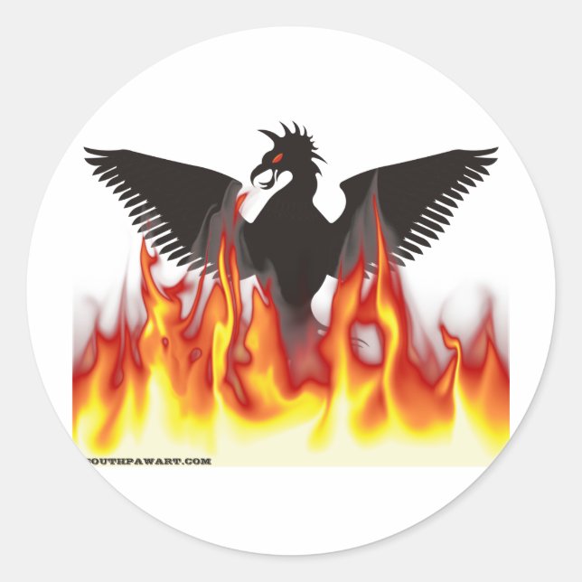 FireBird / Phoenix Classic Round Sticker (Front)