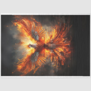 Firebird Phoenix on Fire Decoupage Tissue Paper