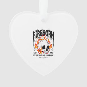Fireborn Skull Urban Streetwear Ornament