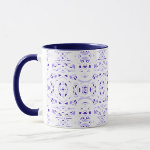 Firebrand Purple White Abstract Gouache Art Mug
