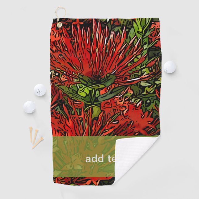Firebush Plant  Golf Towel (InSitu)