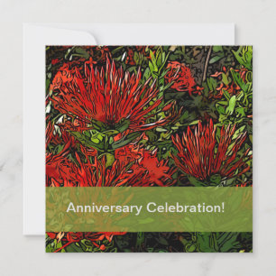Firebush Plant with olive green text box Card