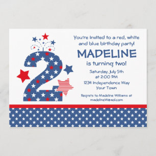 Firecracker 2nd Birthday Invitation