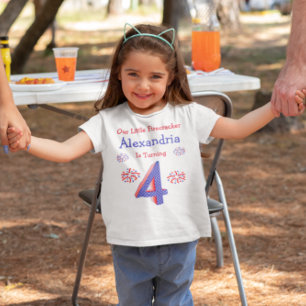 Firecracker 4th Birthday T-Shirt