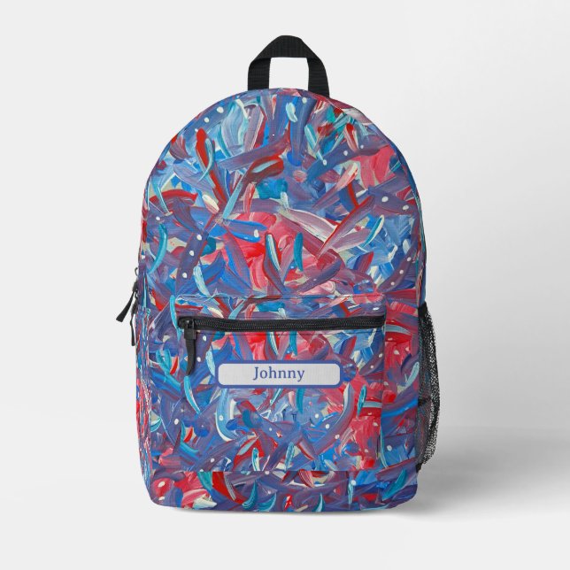 Firecracker Abstract Printed Backpack (Front)